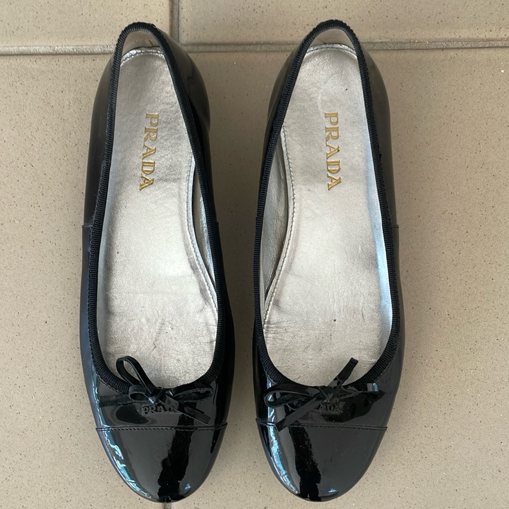Prada patent leather flats
